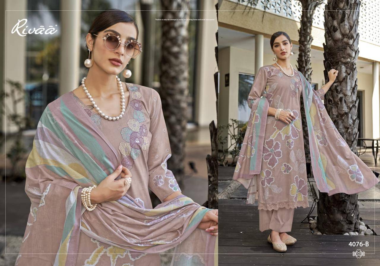 MASHA By RIVAA Stylish Beautiful Colourful Pure Italian Lawn Dresses At Wholesale Price